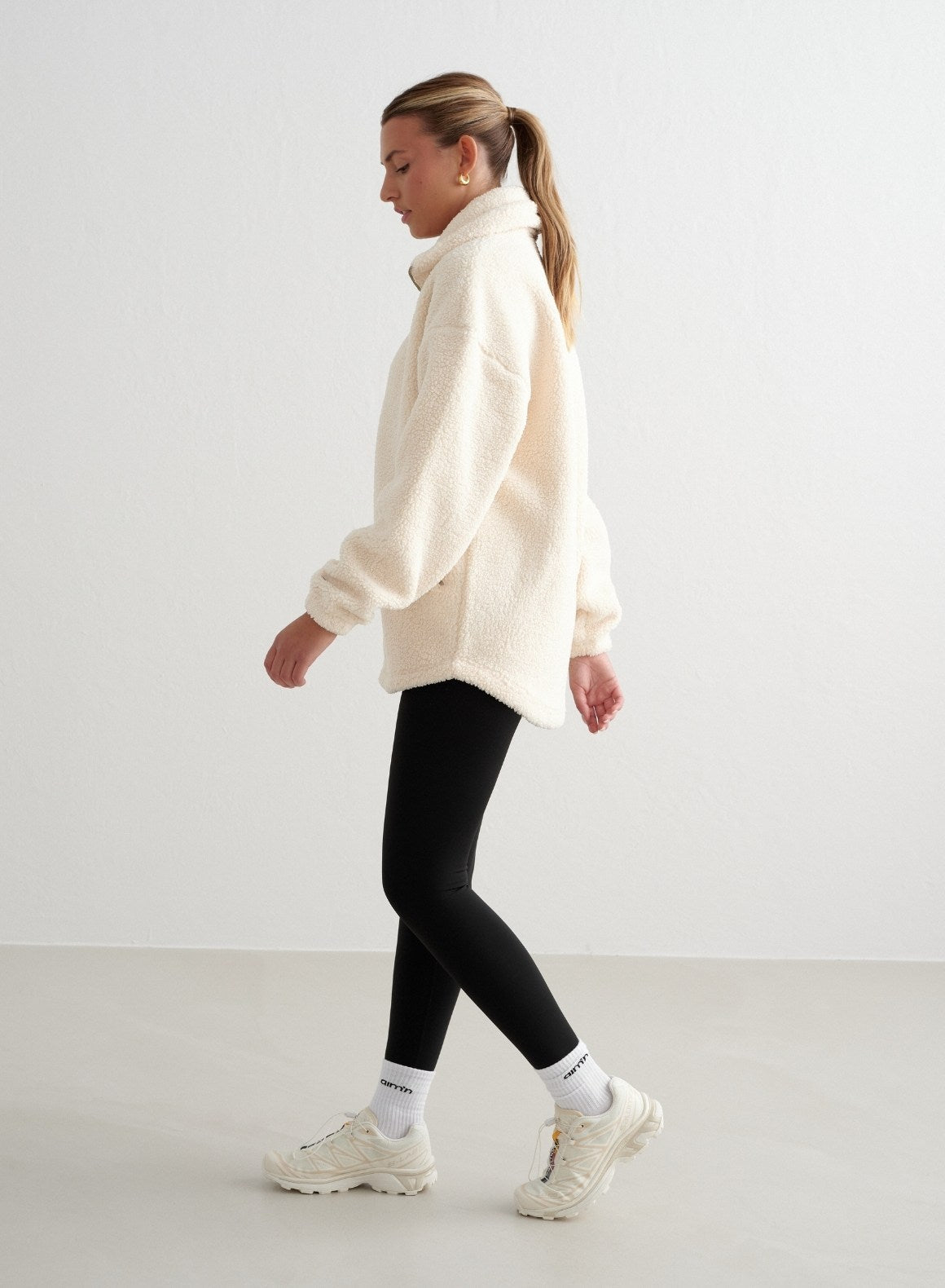 Almond White Pile Jacket